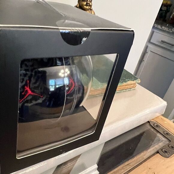 Jordan NIB Newborn Baby Booties in clear ornament. Cement and Black and red. - Picture 1 of 9